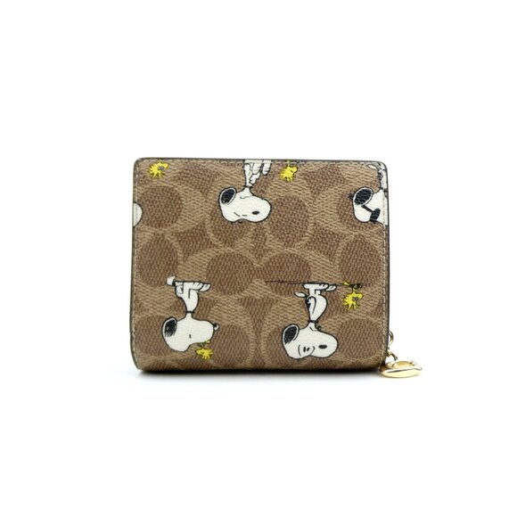 Coach X Peanuts Signature Tan Brown Multi Snap Wallet NWT CBN32 - Picture 2 of 6
